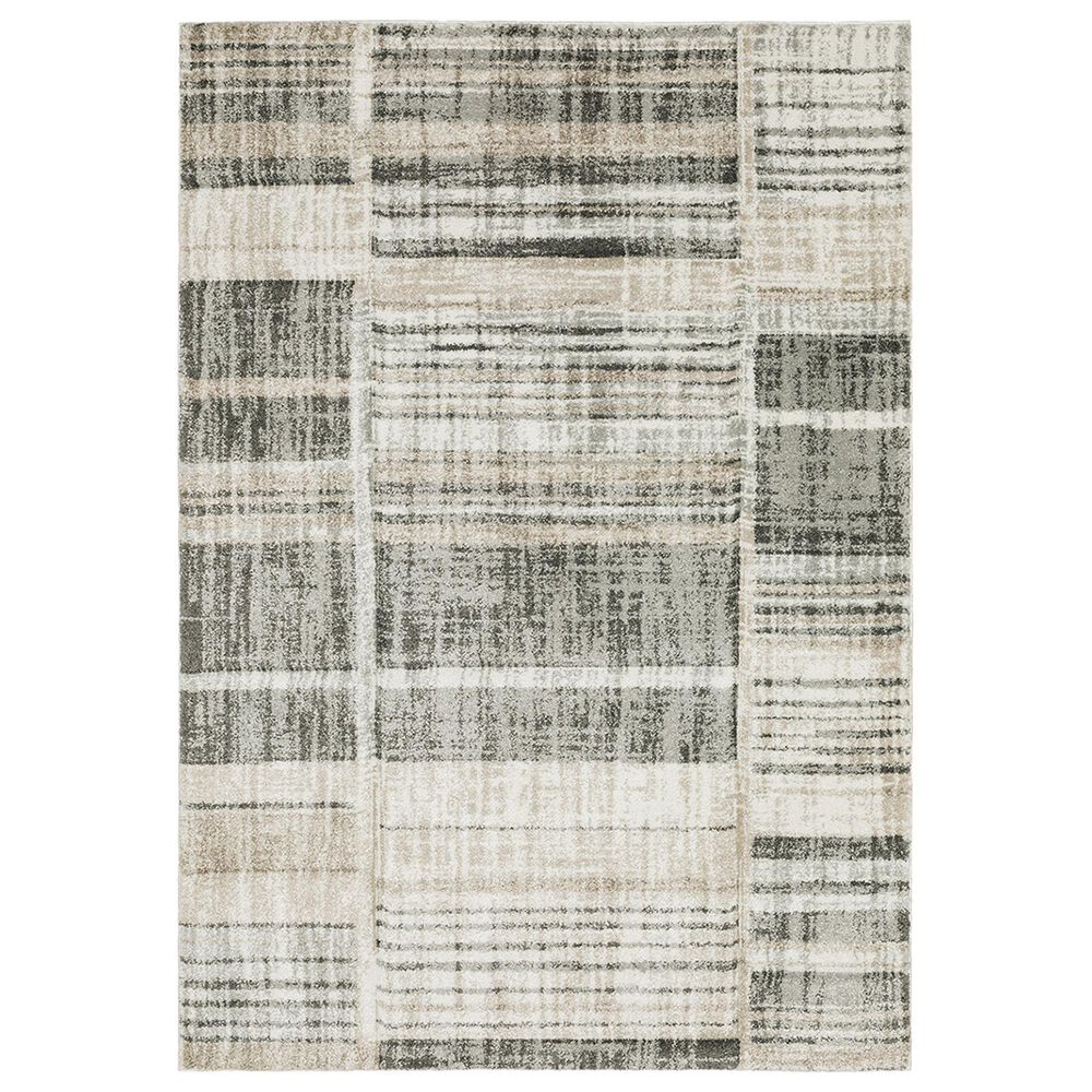 Oriental Weavers Cambria Faded Stripes 5"3" x 7"6" Beige Area Rug, , large