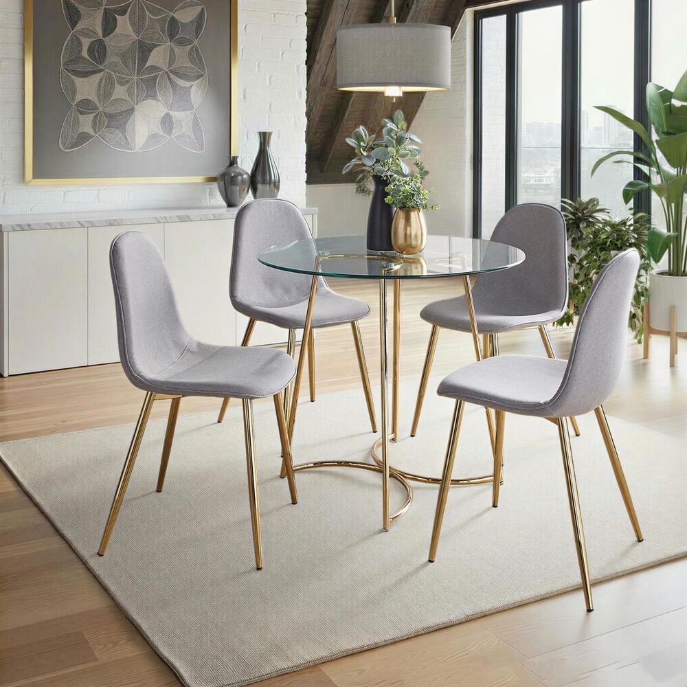 LumiSource Cece Dinette Table in Black and Clear - Table Only, , large