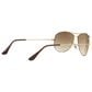 Rayban Glasses Cockpit Sunglasses with Light Brown Gradient Lenses in Polished Arista Gold, , large