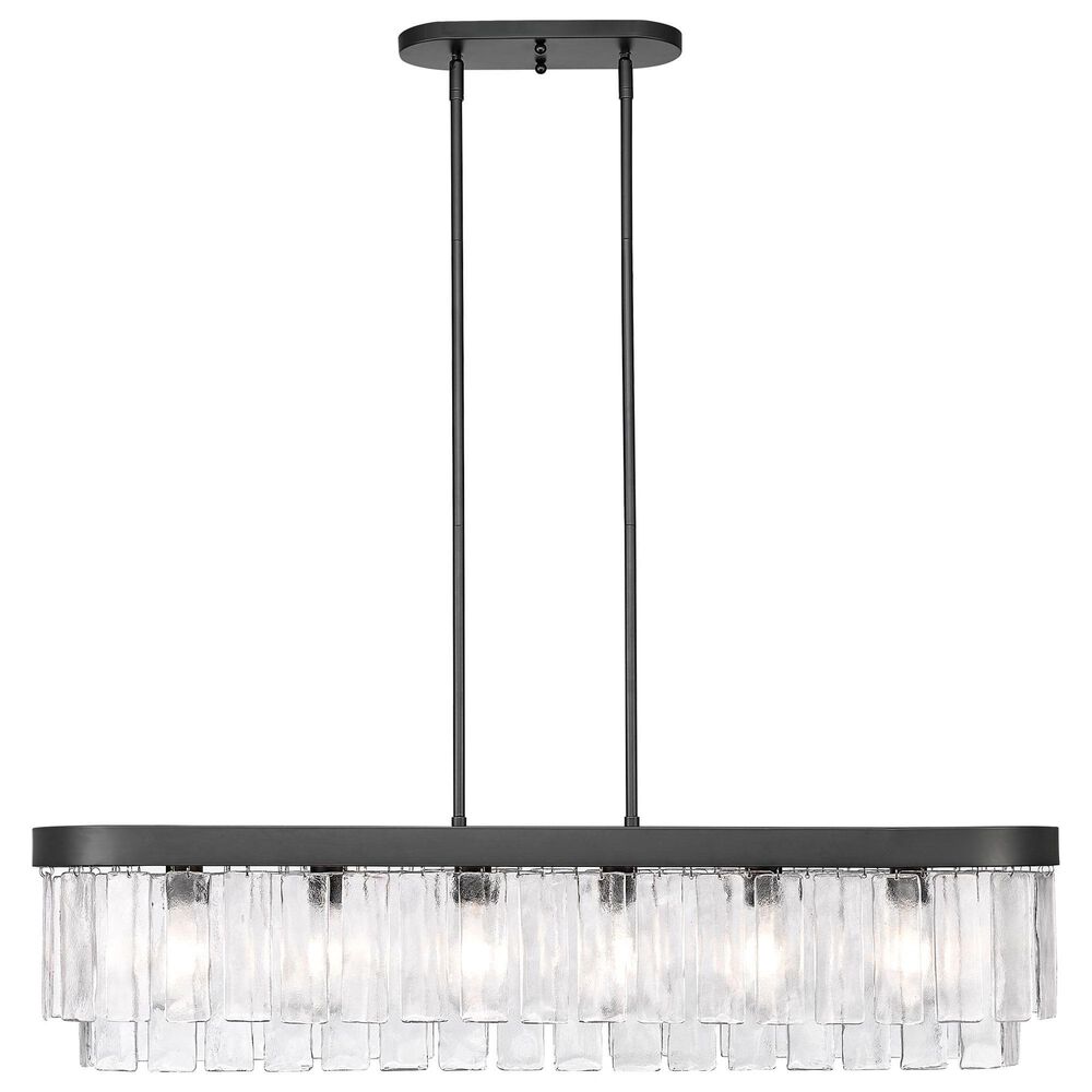 Golden Lighting Ciara 6-Light Linear Pendant in Matte Black, , large