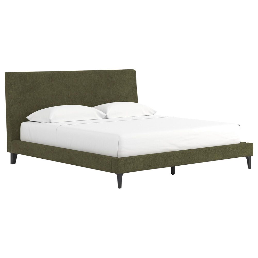 Ashley Chirason King Platform Bed in Sage Green, , large