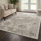 Nourison Fusion FSS11 9"6" x 13" Cream and Gray Area Rug, , large