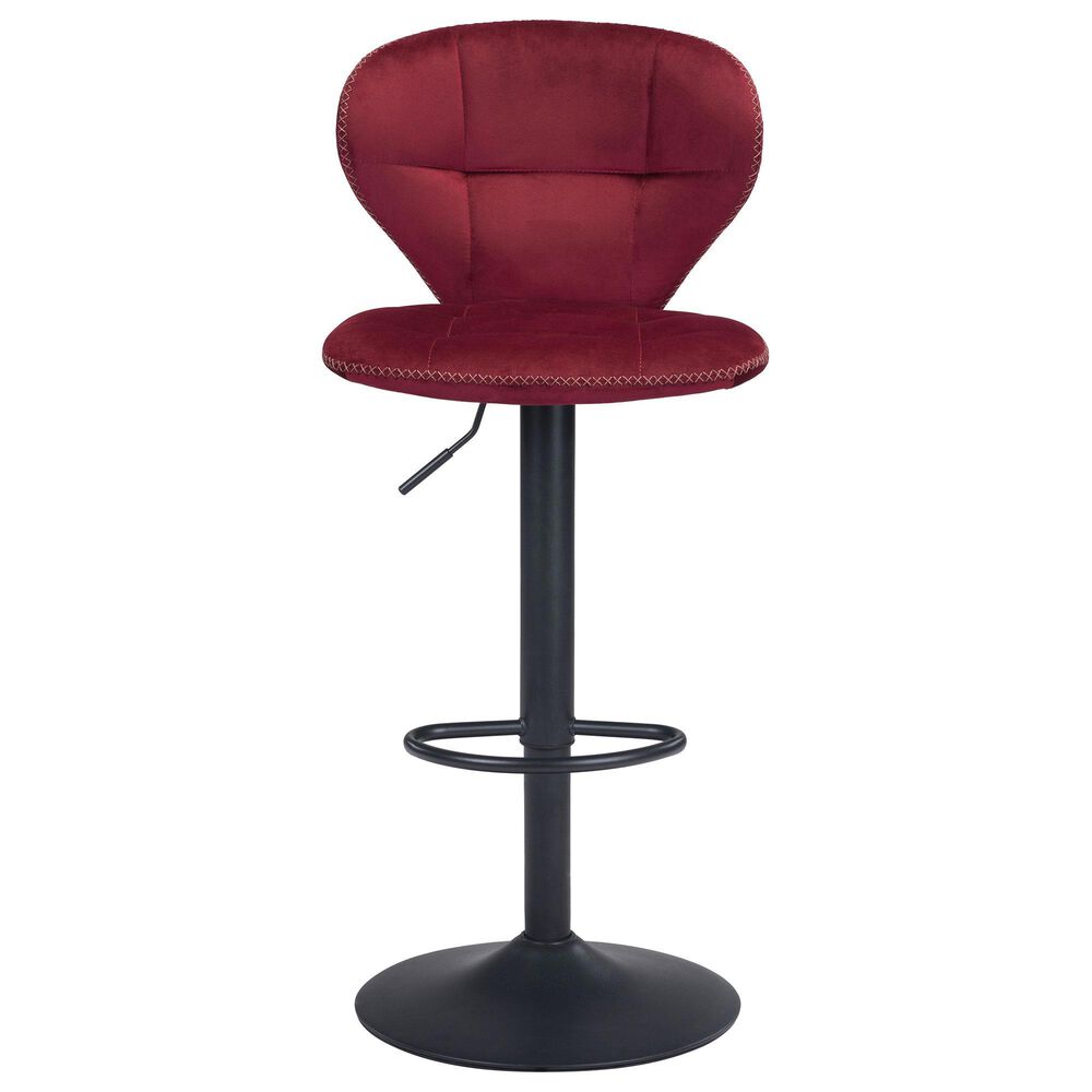 Zuo Modern Salem Bar Stool in Red and Black, , large