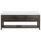 Lexora Home Norwalk 84" Double Bathroom Vanity in Brown Oak with White Carrara Marble Top and Rectangle Sink, , large
