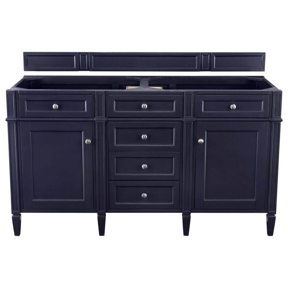 James Martin Vanities Brittany 60&quot; Double Bathroom Vanity in Victory Blue with 3 cm Arctic Fall Solid Surface Top, , large