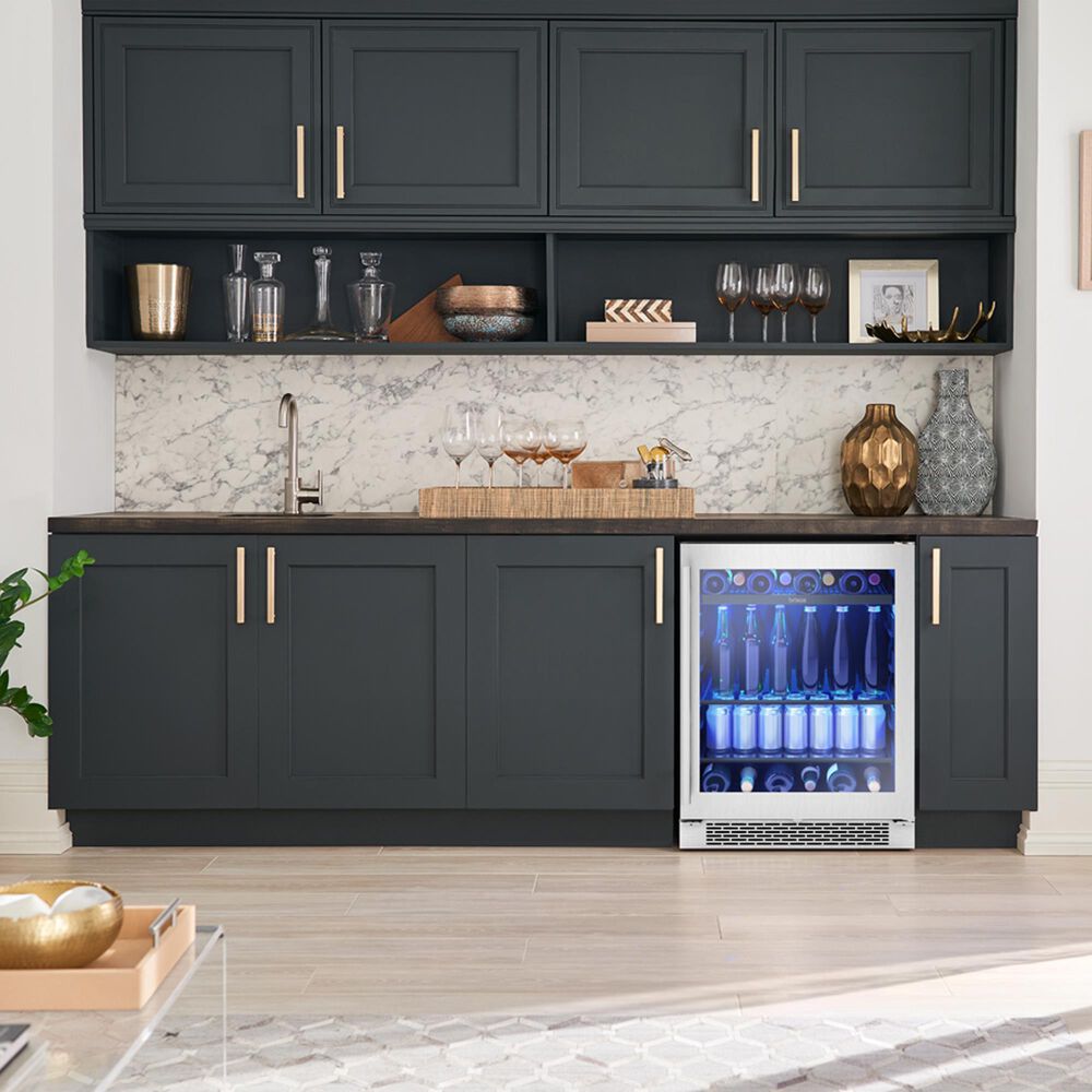 Zephyr 5.11 Cu. Ft. Single Zone Beverage Cooler with Glass Door in Stainless Steel, , large