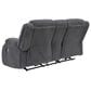 Ashley Observation Power Reclining Loveseat with Console in Steel Velvet, , large