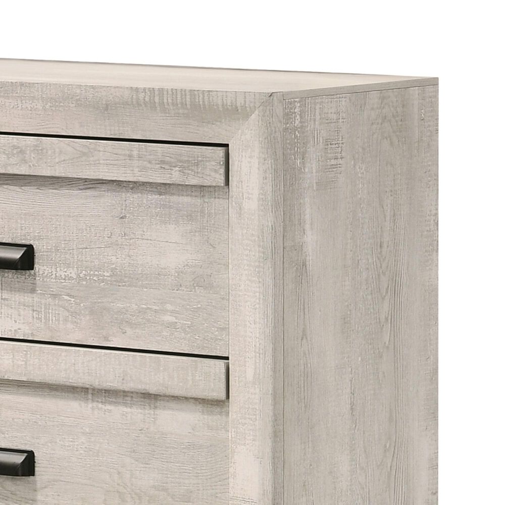Crown Mark Valor 5-Piece King Bedroom Set in Light Gray, , large