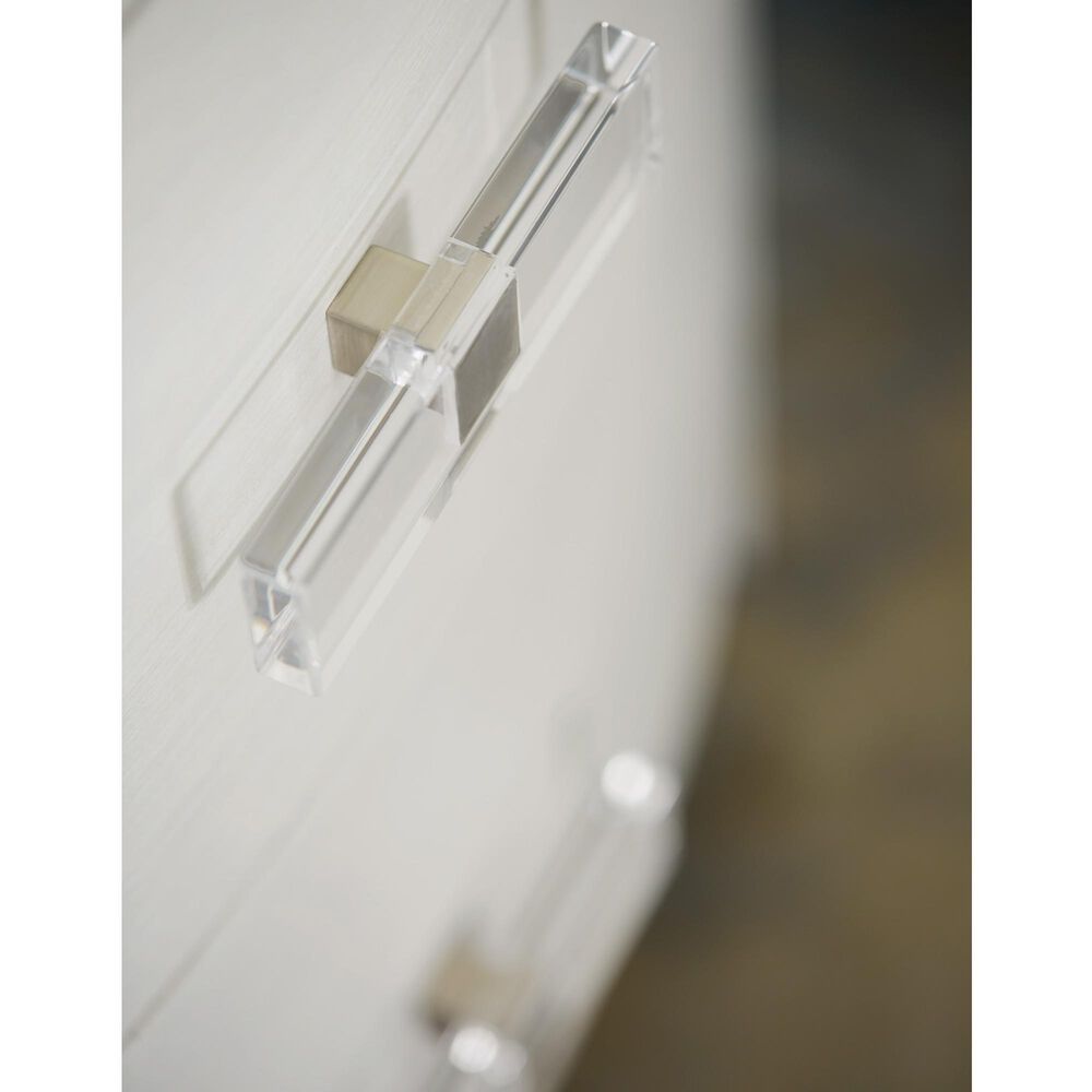 Bernhardt Axiom 3 Drawer Nightstand in Linear White and Linear Gray, , large