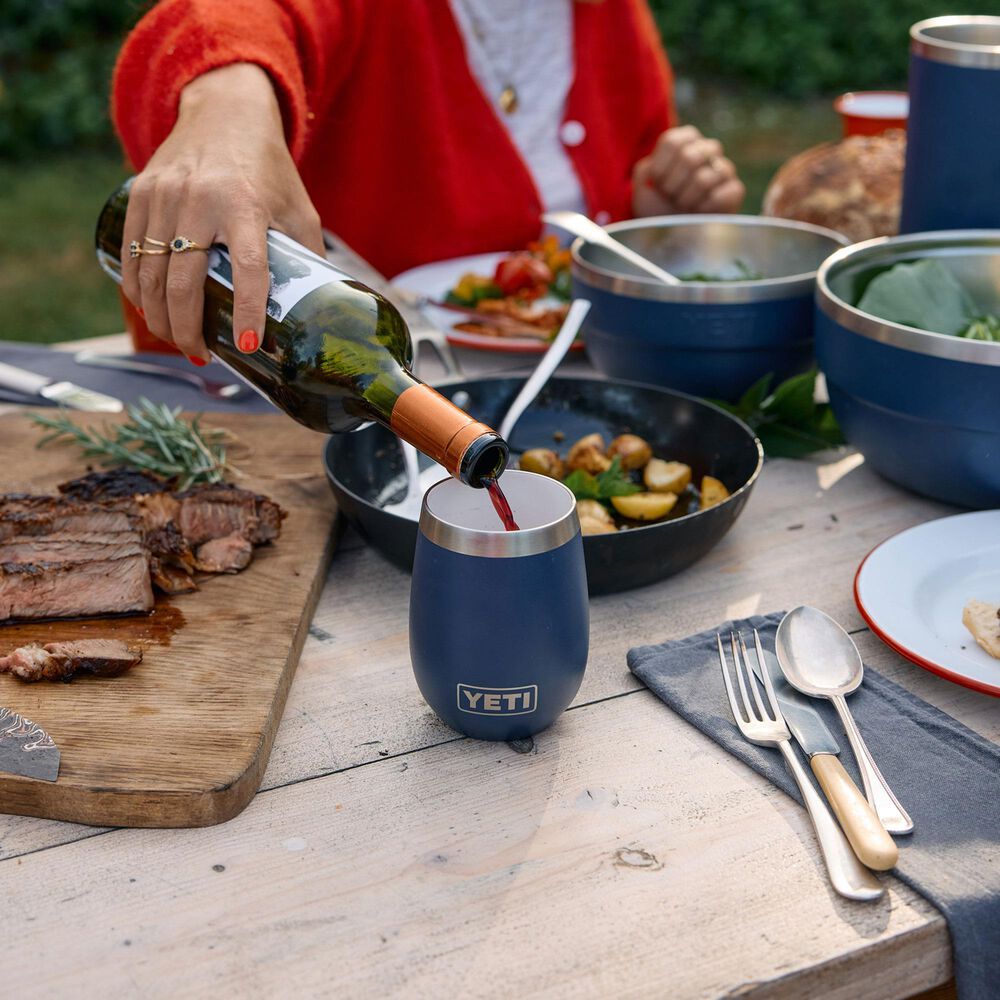 YETI Rambler 10 Oz Wine Tumbler with MagSlider Lid in Navy, , large