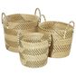 Maple and Jade Storage Basket with Handles in Beige, Matte White and Black (Set of 3), , large