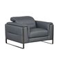 Nicoletti Calia Sofas Eminence Leather Accent Chair in Blu, , large