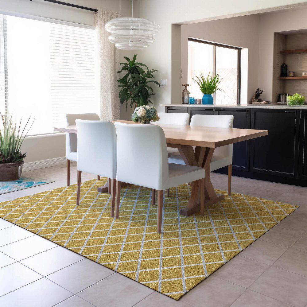 Dalyn Rug Company York 9&#39; x 12&#39; Gold Indoor/Outdoor Area Rug, , large