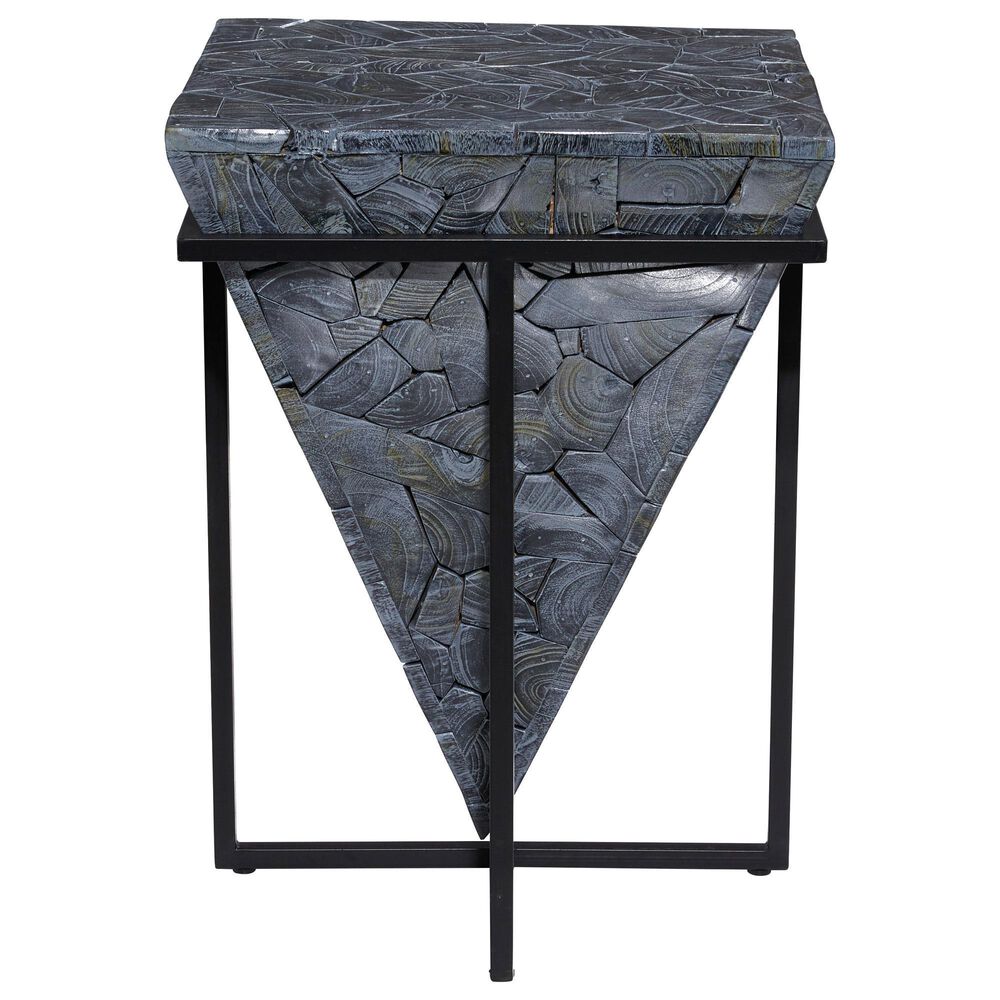 Maple and Jade Frame Accent Table in Grey and Black, , large