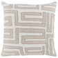 Classic Home Mateo 22" Square Throw Pillow in Natural and Ivory, , large