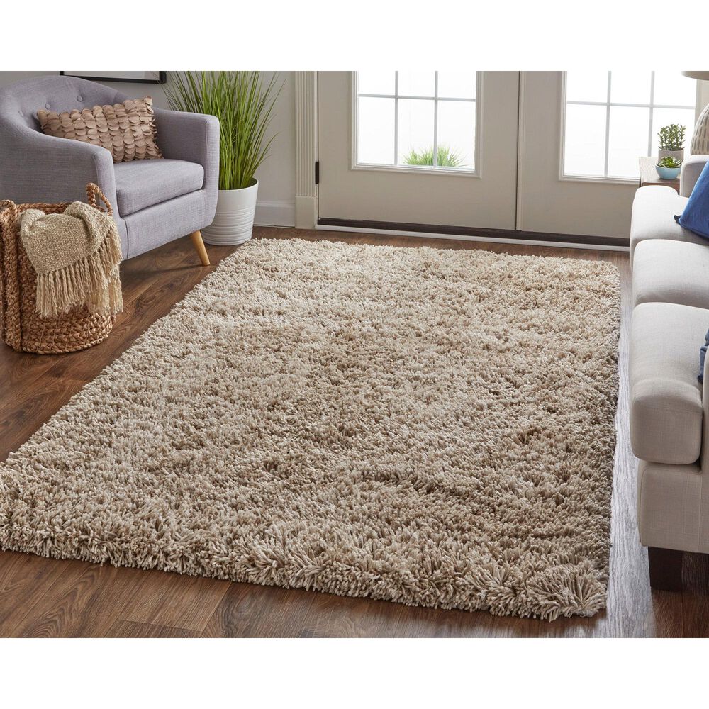 Feizy Stoneleigh 5&#39; x 8&#39; Taupe Area Rug, , large