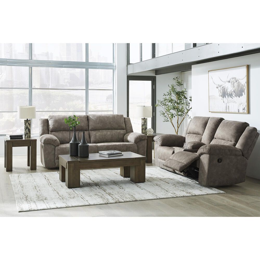 Ashley Laresview Manual Reclining Loveseat in Fossil, , large