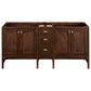 James Martin Vanities Addison 72" Double Bathroom Vanity in Mid-Century Acacia with 3 cm Victorian Silver Quartz Top and Rectangular Sinks, , large