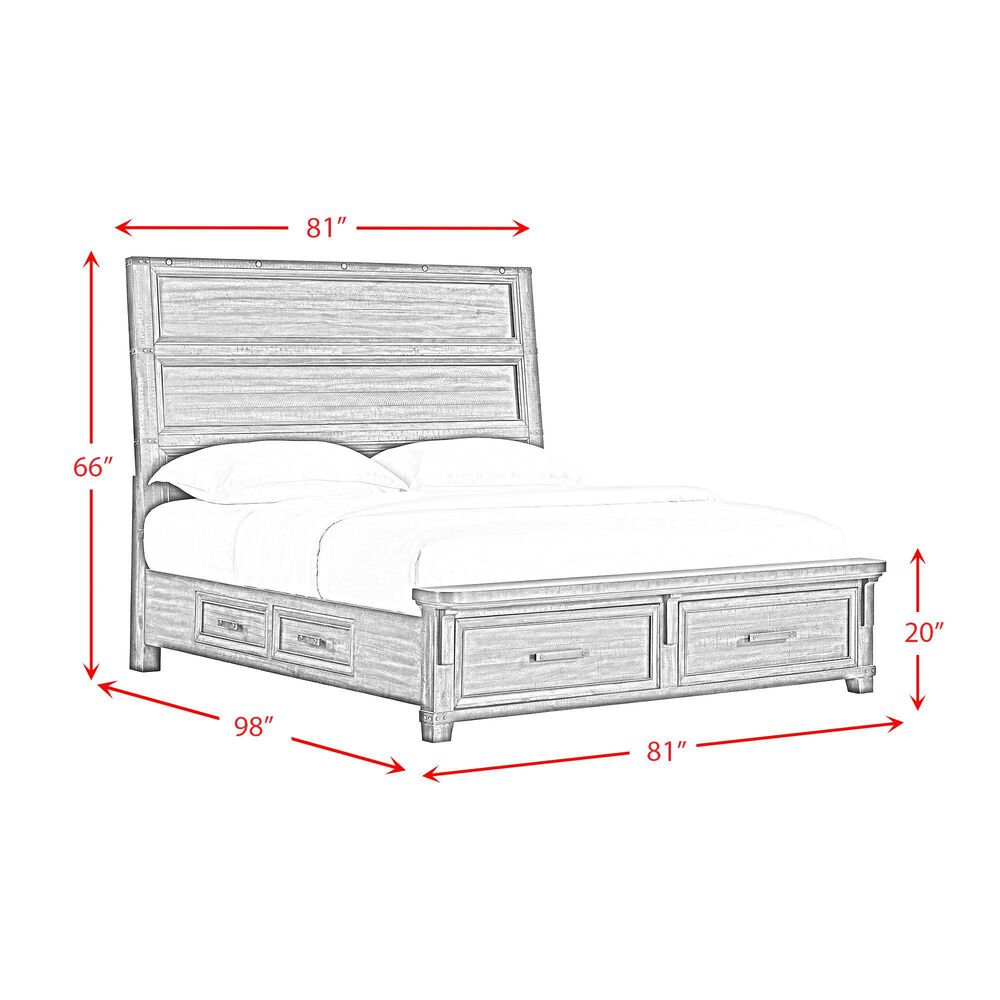 Mayberry Hill Colorado City 4-Piece King Bedroom Set in Charcoal, , large