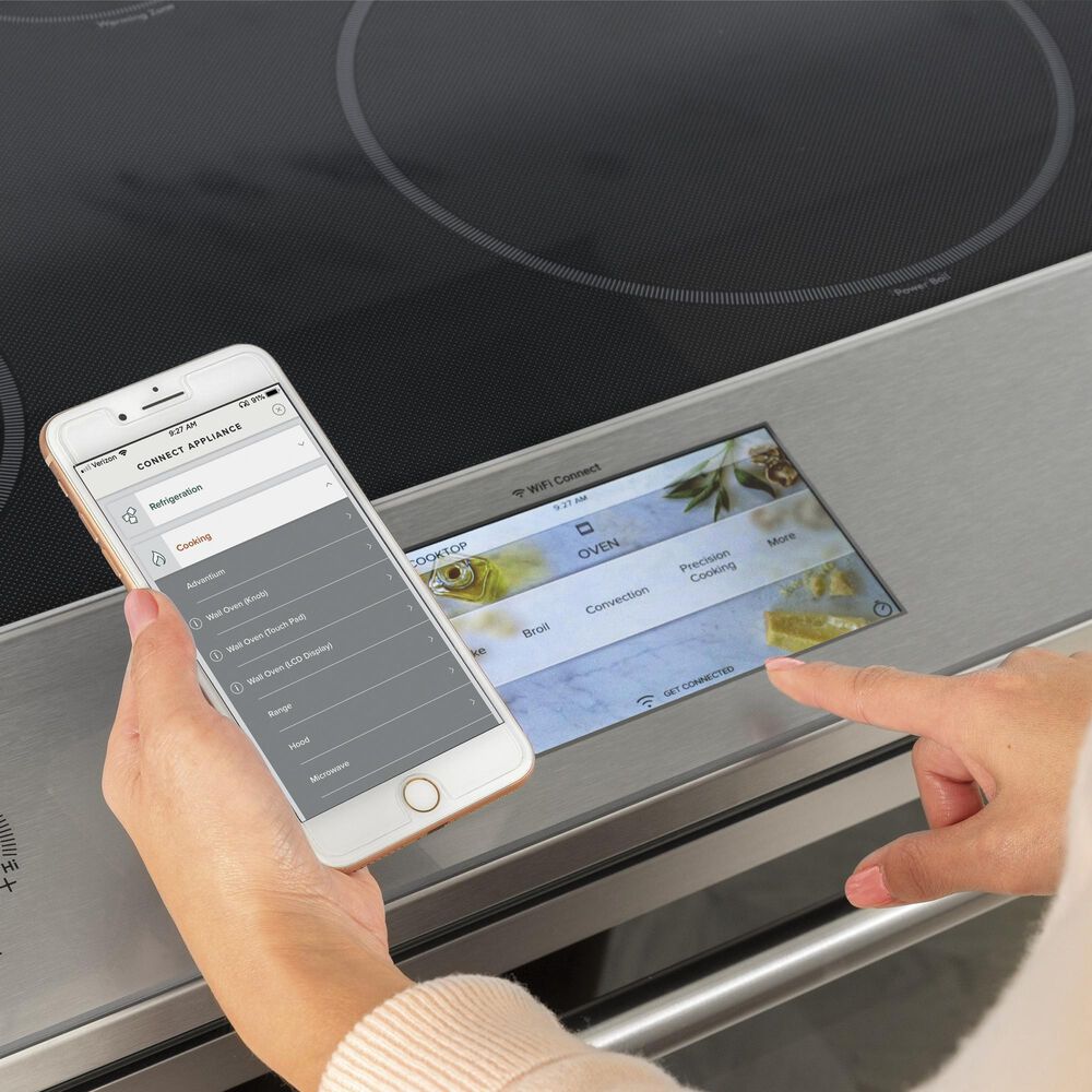 Cafe 5.3 Cu. Ft. Slide-In Electric Range in Brushed Stainless, , large