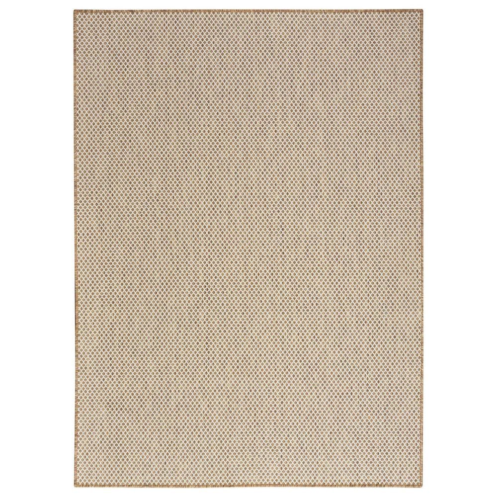 Nourison Courtyard Jute and Ivory 6&#39; x 9&#39; Indoor/Outdoor Area Rug, , large