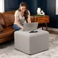 Jaxx Monroe Medium Ottoman in Shark Grey, , large