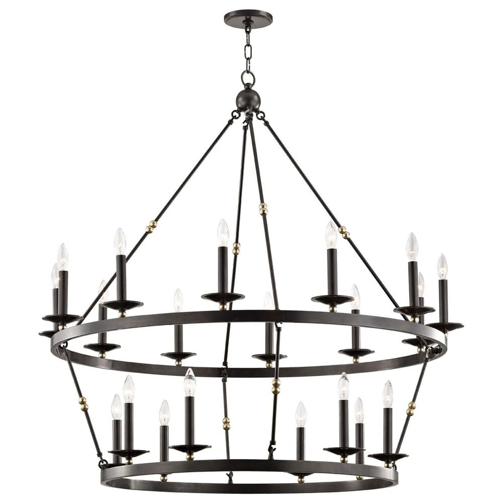 Hudson Valley Lighting Allendale 20-Light Chandelier in Aged Brass and Old Bronze, , large