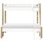 St Claire Home Margot Twin over Full Bunk Bed in Desert Oak, , large
