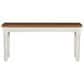 Linon Home Decor Willow Dining Bench in Honey Brown and Vanilla White, , large