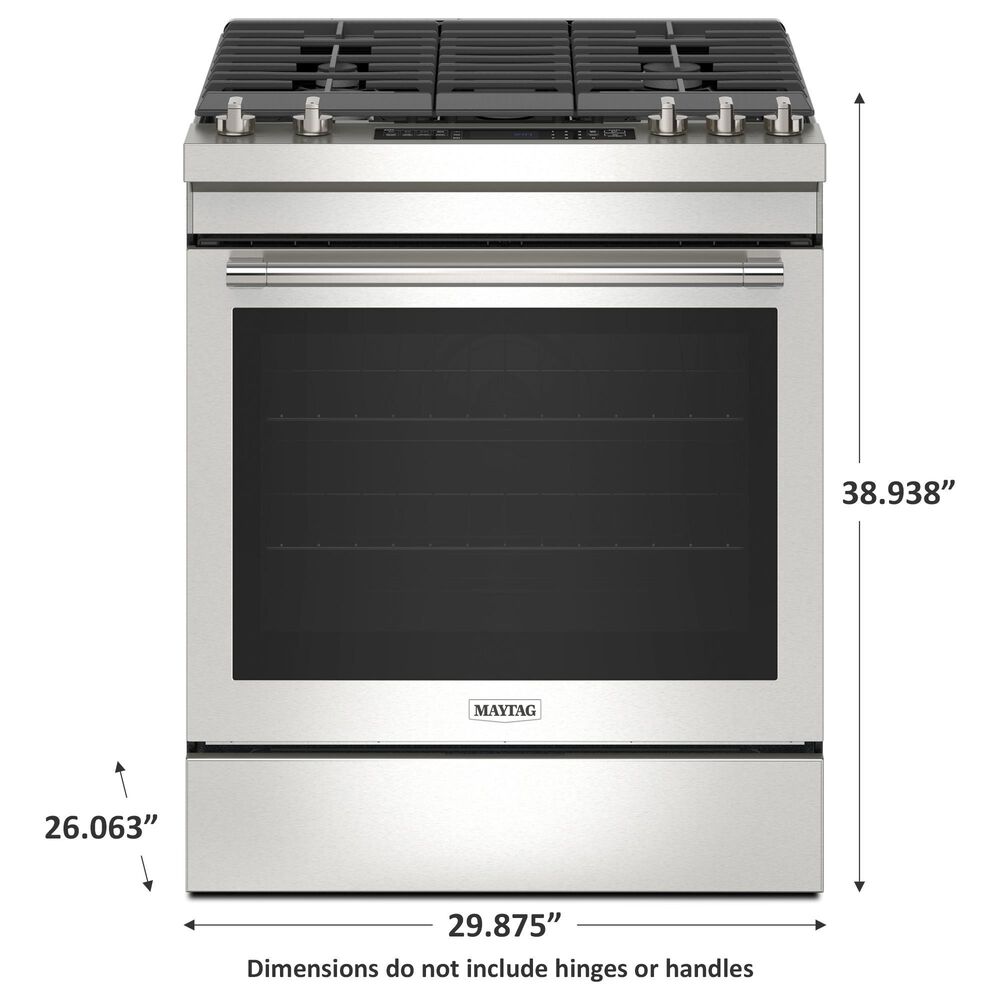 Maytag 30&quot; Slide-In Gas Range in Fingerprint Resistant Stainless Steel, , large