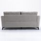 HOMLUX 79"W Woven Fabric Sofa with Tufted Cushions and Black Metal Legs in Light Gray, , large