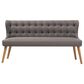 Baxton Studio Melody Stationary 3-Seater Settee Bench in Grey, , large