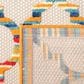 Safavieh Cabana CBN333A 2"2" x 9" Ivory and Orange Indoor/Outdoor Performance Runner, , large