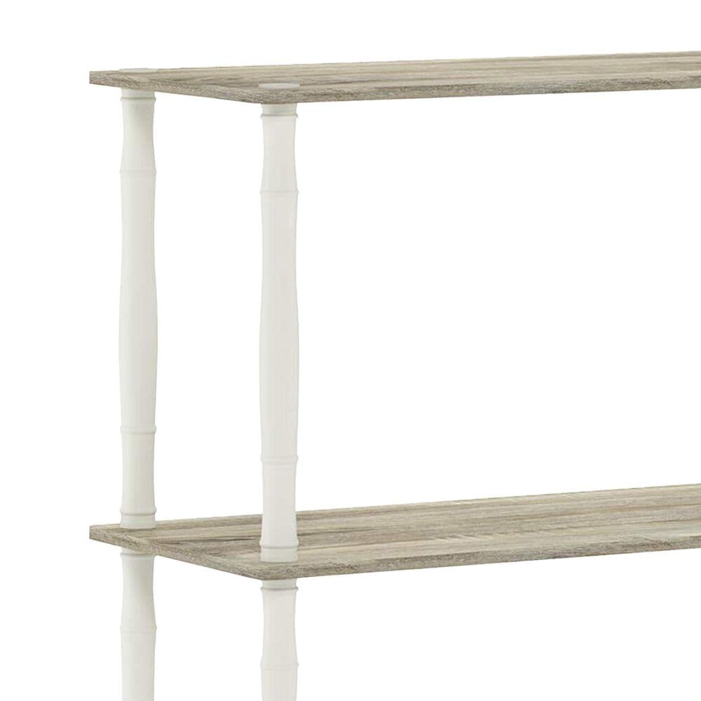 HOMLUX Turn-N-Tube 4-Tier Corner Open Storage Bookshelf in Sonoma Oak and White, , large