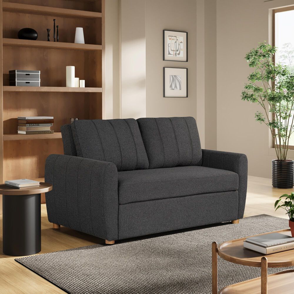 Lifestyle Solutions Galloway Convertible Sofa in Charcoal, , large