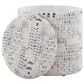 LumiSource Tahoe 18" Aztec Storage Ottoman in Ivory, , large