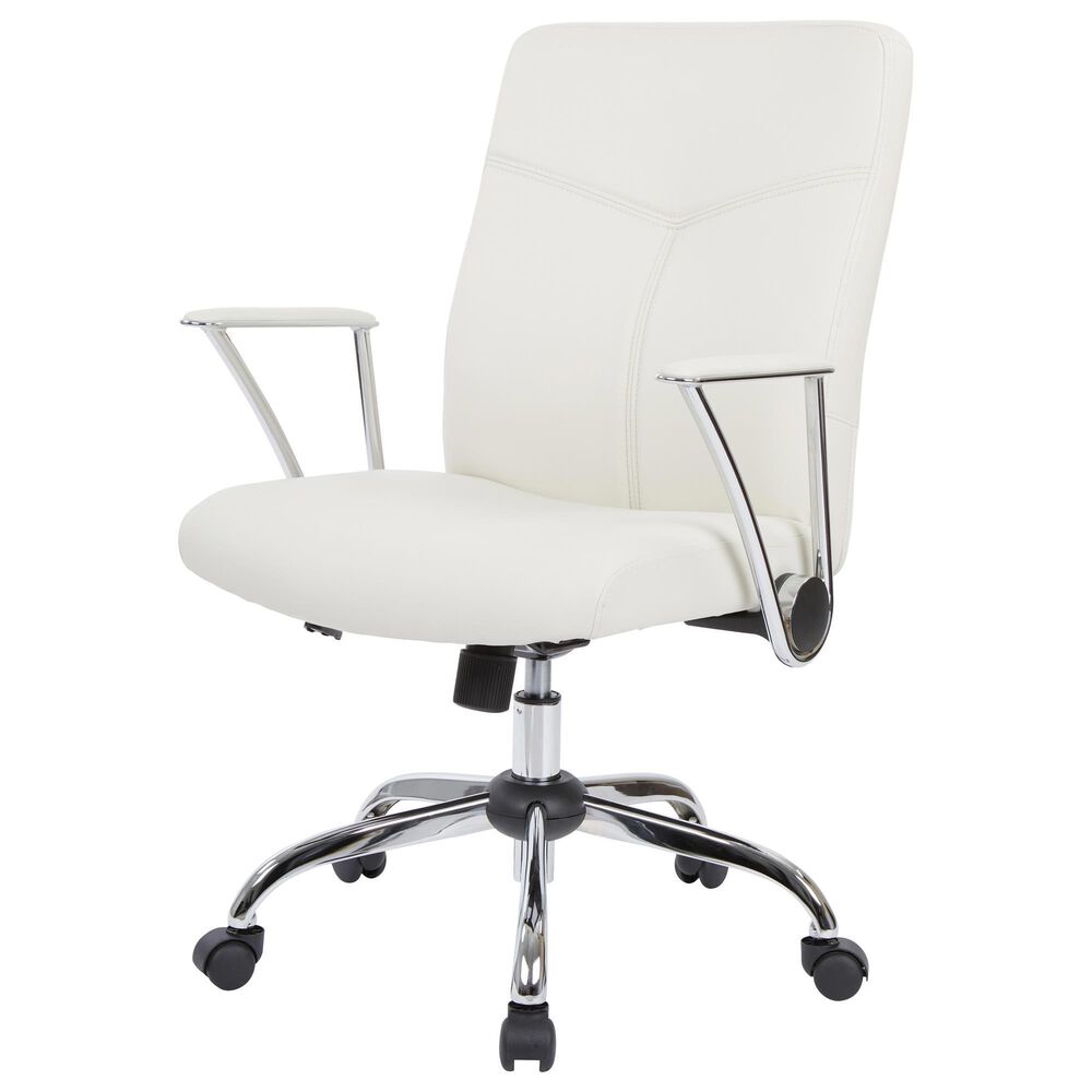 OSP Home Office Chair with Cream Cushion with Chrome, , large
