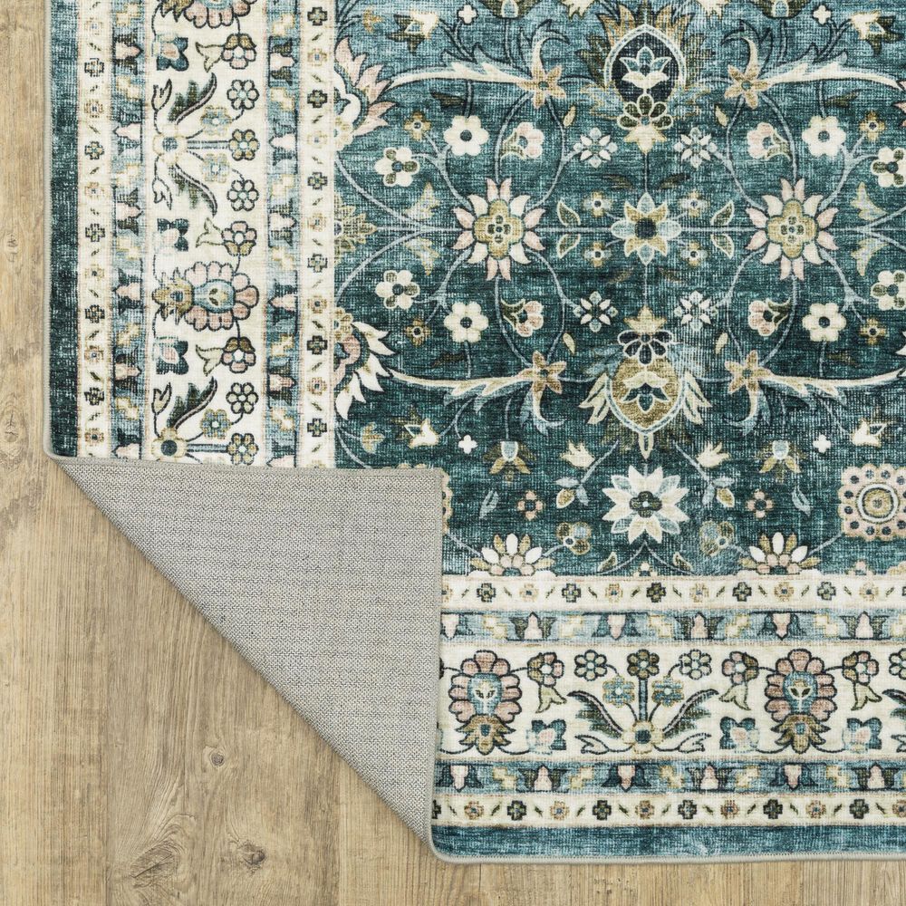Oriental Weavers Sumter 5&#39; x 7&#39; Teal and Ivory Area Rug, , large