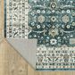 Oriental Weavers Sumter 5" x 7" Teal and Ivory Area Rug, , large