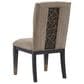 Nicolette Home Ryker Host Upholstered Side Chair with Aged Brass Accents, , large