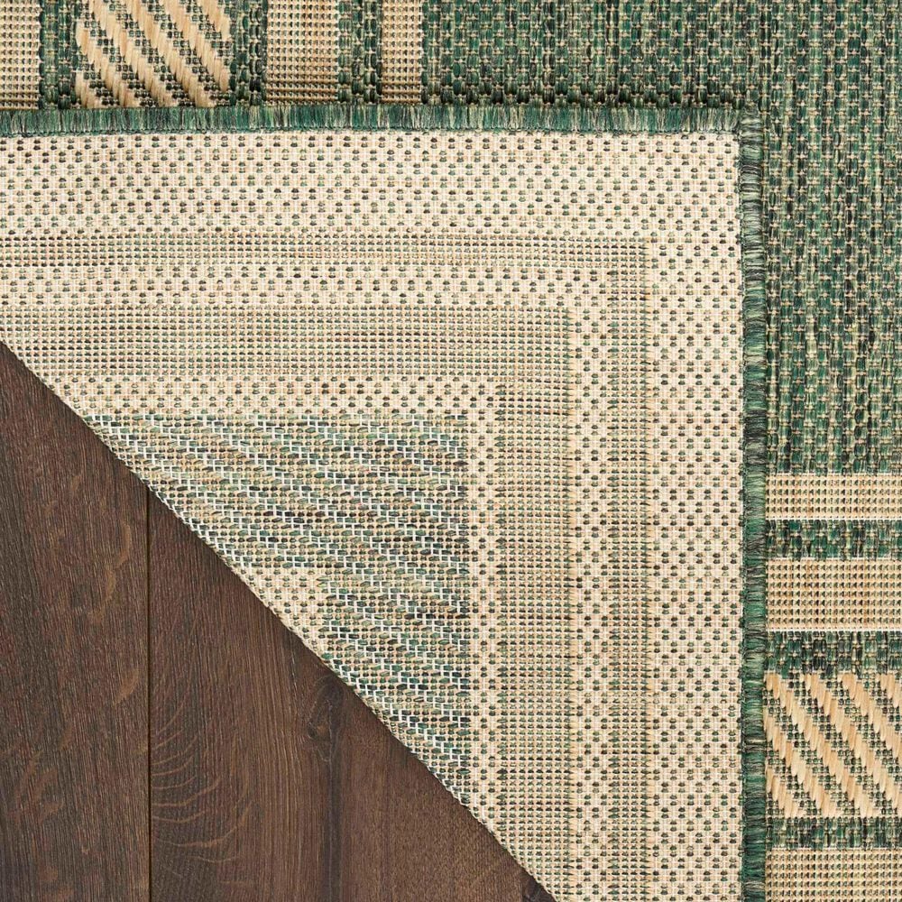 Nourison Horizon HOZ03 Green 3&#39; x 5&#39; Indoor/Outdoor Area Rug, , large