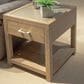 Belle Furnishings Corso End Table in Natural and Concrete, , large
