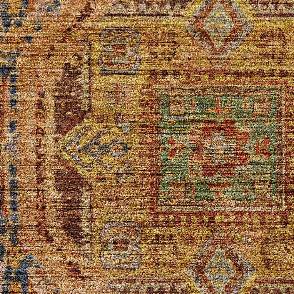 Dalyn Rug Company Silk Road Curry, Paprika, Gold, Copper and Navy 3&#39; x 5&#39; Area Rug, , large
