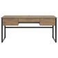 Ashley Montia 2-Piece Desk and Bookcase Set in Light Brown and Gunmetal Gray, , large