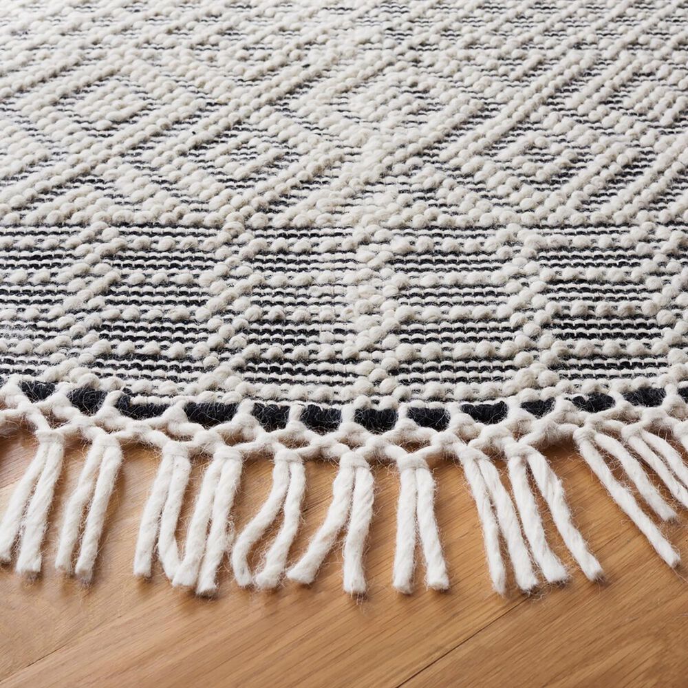 Safavieh Natura NAT852Z 6&#39; Round Ivory and Black Area Rug, , large