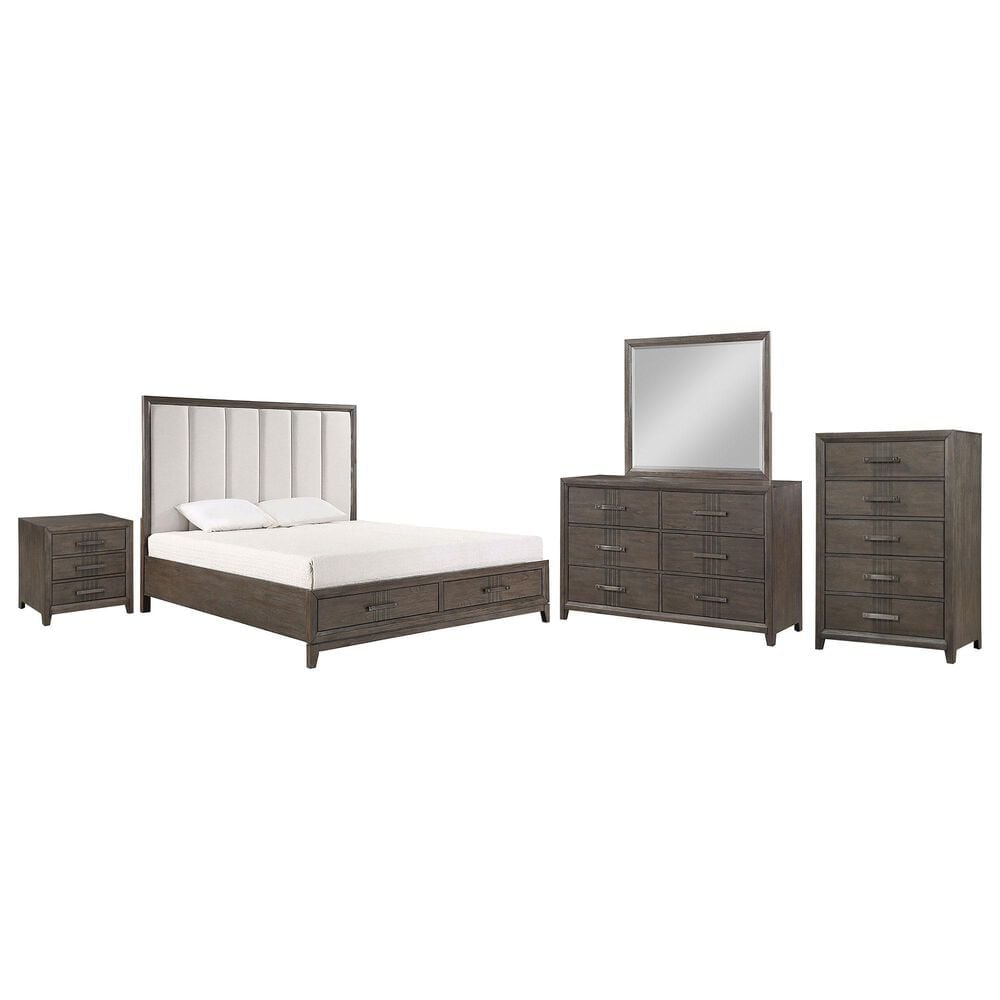 New Heritage Design Landon 5-Piece Queen Bedroom Set in Walnut, , large