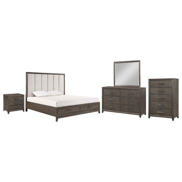 New Heritage Design Landon 5-Piece Queen Bedroom Set in Walnut, , large