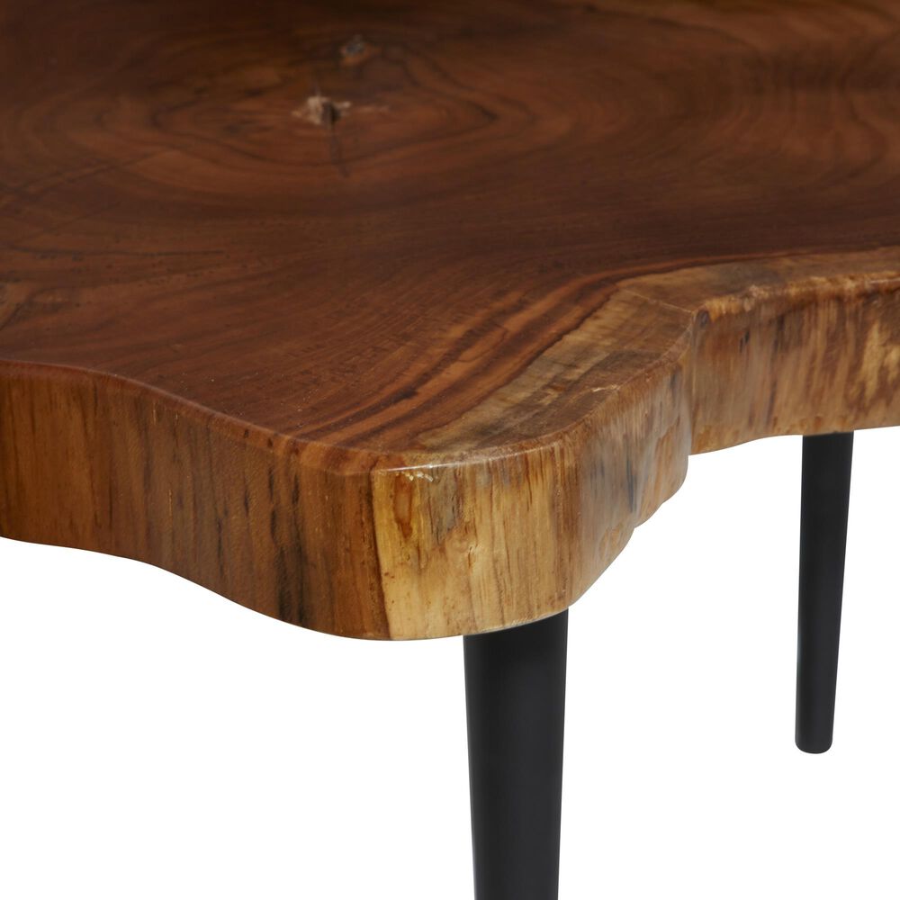 Uma Enterprises Rustic Accent Table in Brown and Black, , large