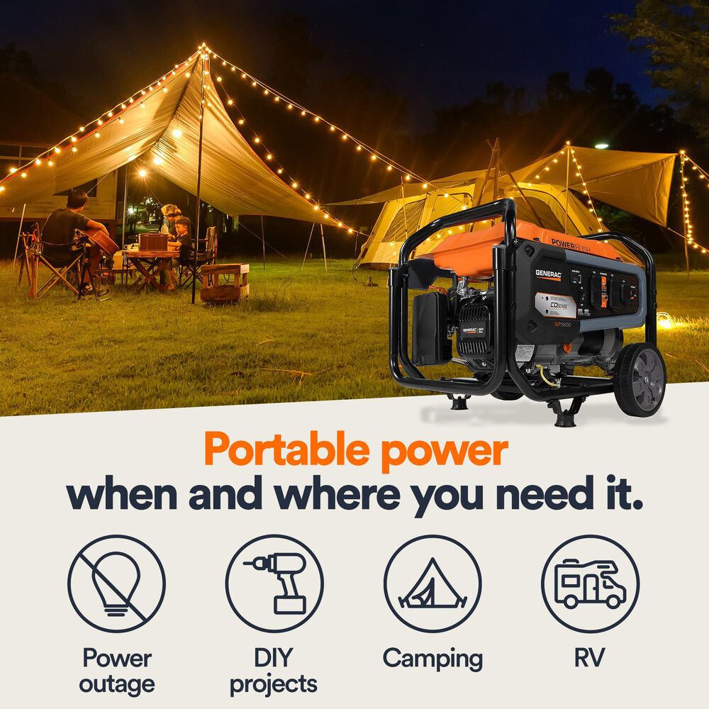 Generac GP3600 Portable Generator in Orange, , large