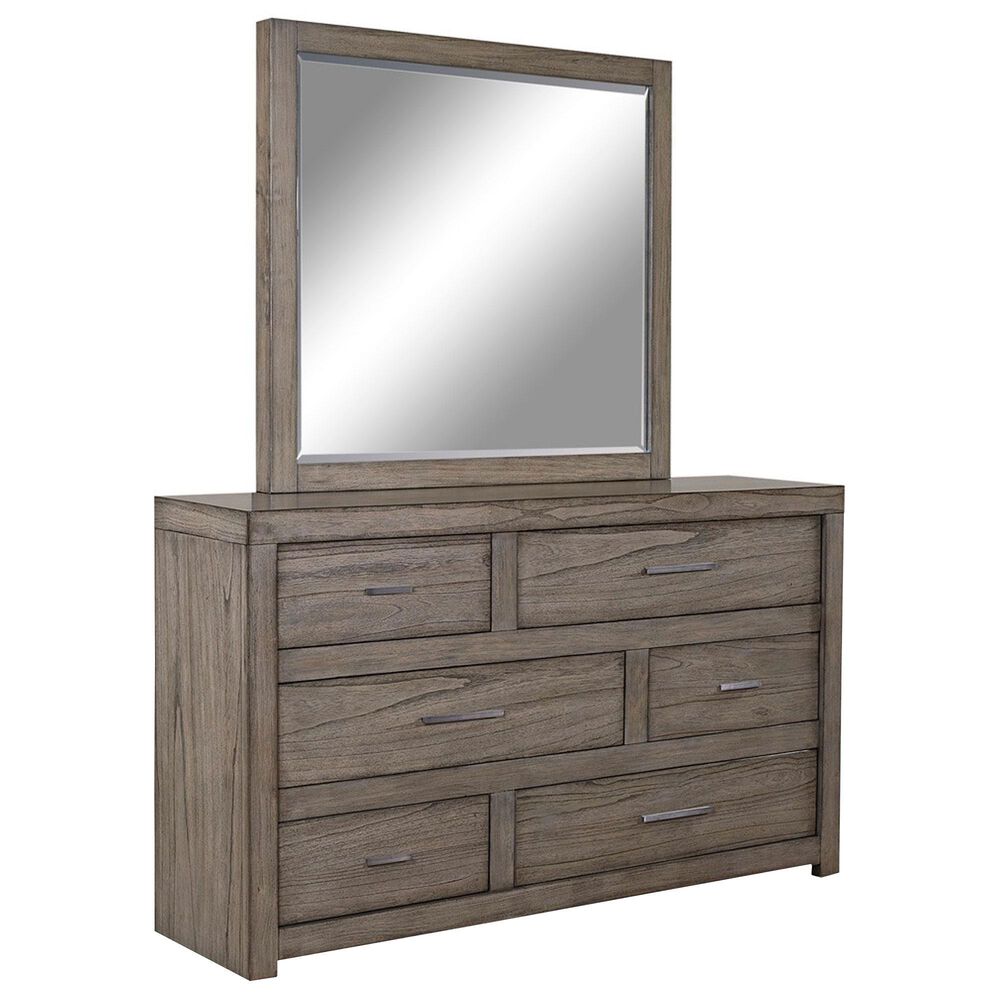 Riva Ridge Modern Loft 5-Piece Queen Storage Bedroom Set in Greystone, , large